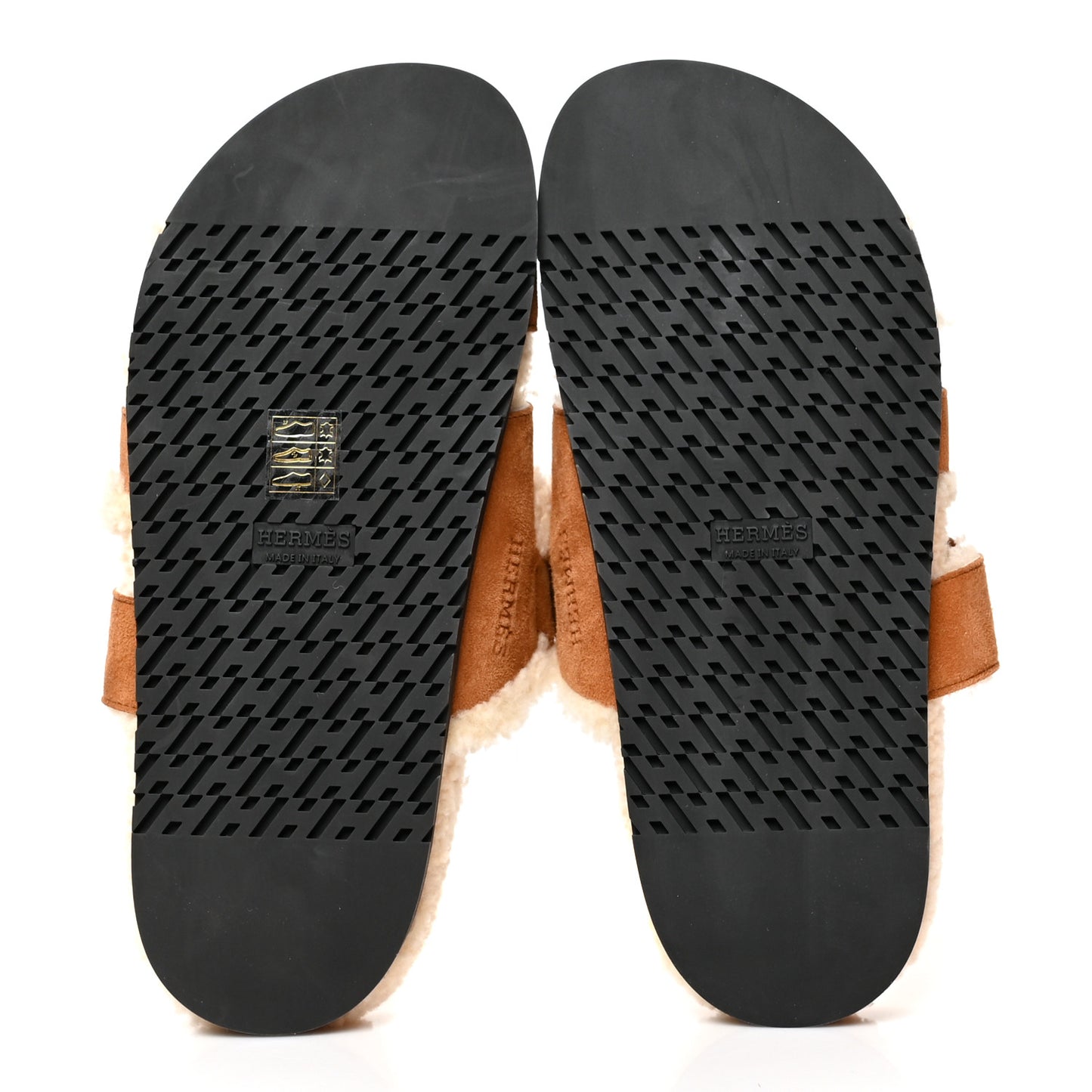 Suede Goatskin Woolskin Womens Chypre Sandals 38 Golden Beige