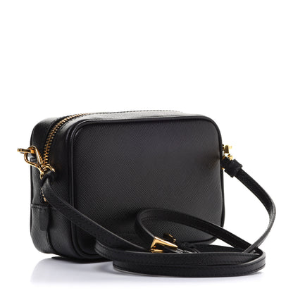 Prada Saffiano Fiocco Bow Camera Crossbody Bag Black 2 of 11