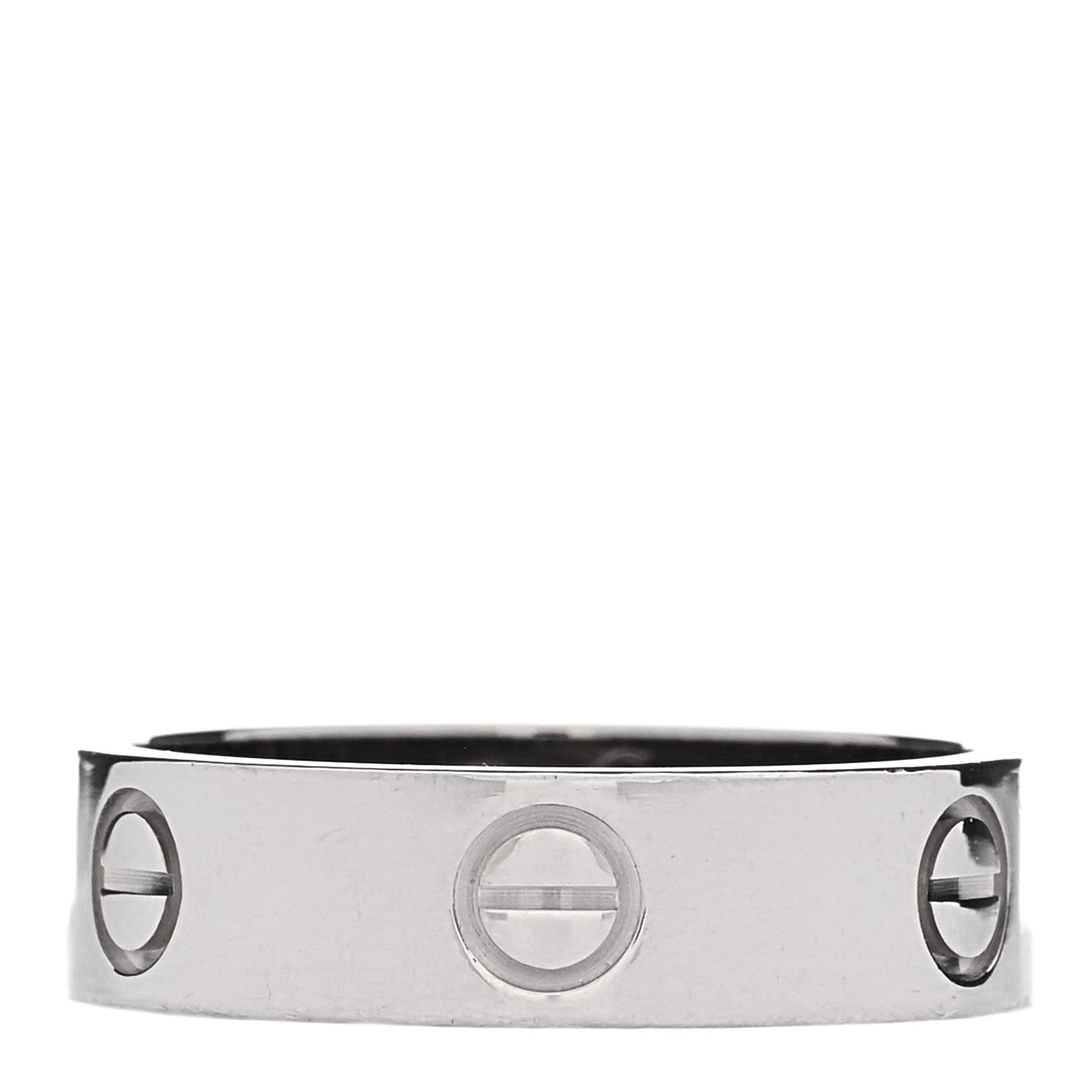 Cartier 18K White Gold 5.5mm LOVE Ring 57 8 1 of 5