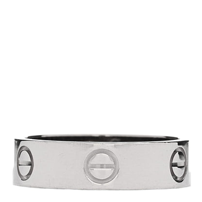 Cartier 18K White Gold 5.5mm LOVE Ring 57 8 1 of 5