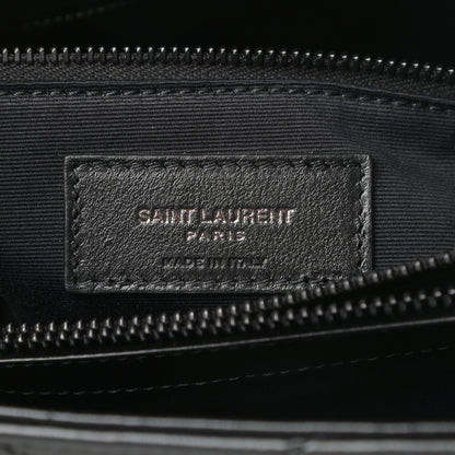 Saint Laurent Calfskin Y Quilted Monogram Medium Loulou Chain Satchel Black 6 of 10