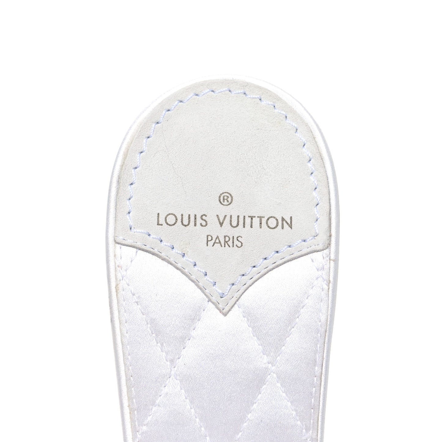Marabou Crystal LV Marilyn Mule 40 White