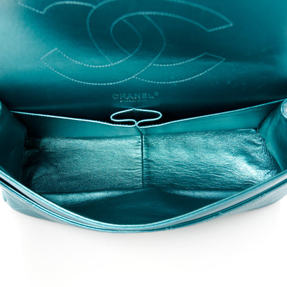 Chanel Metallic Calfskin Quilted 2.55 Reissue Flap 227 Turquoise 5 of 10