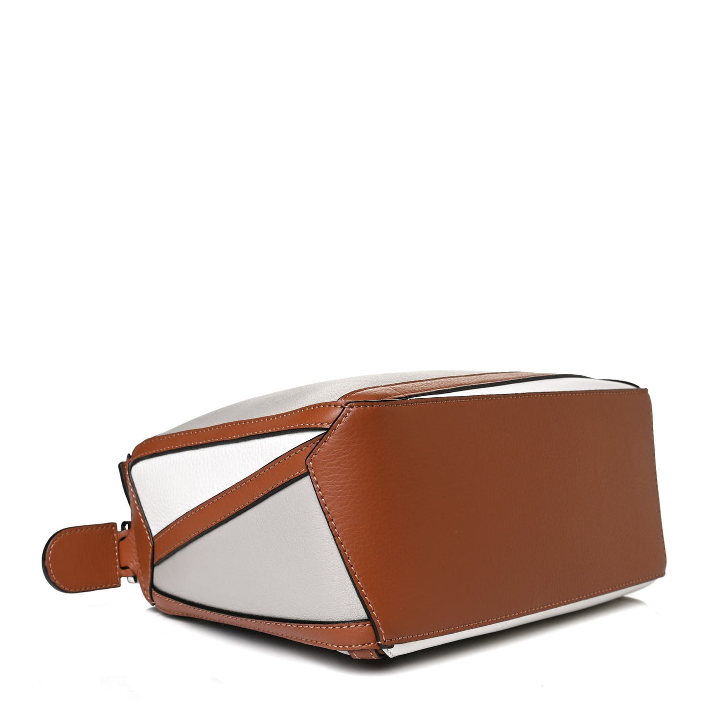 Calfskin Small Graphic Puzzle Bag Ghost Soft White