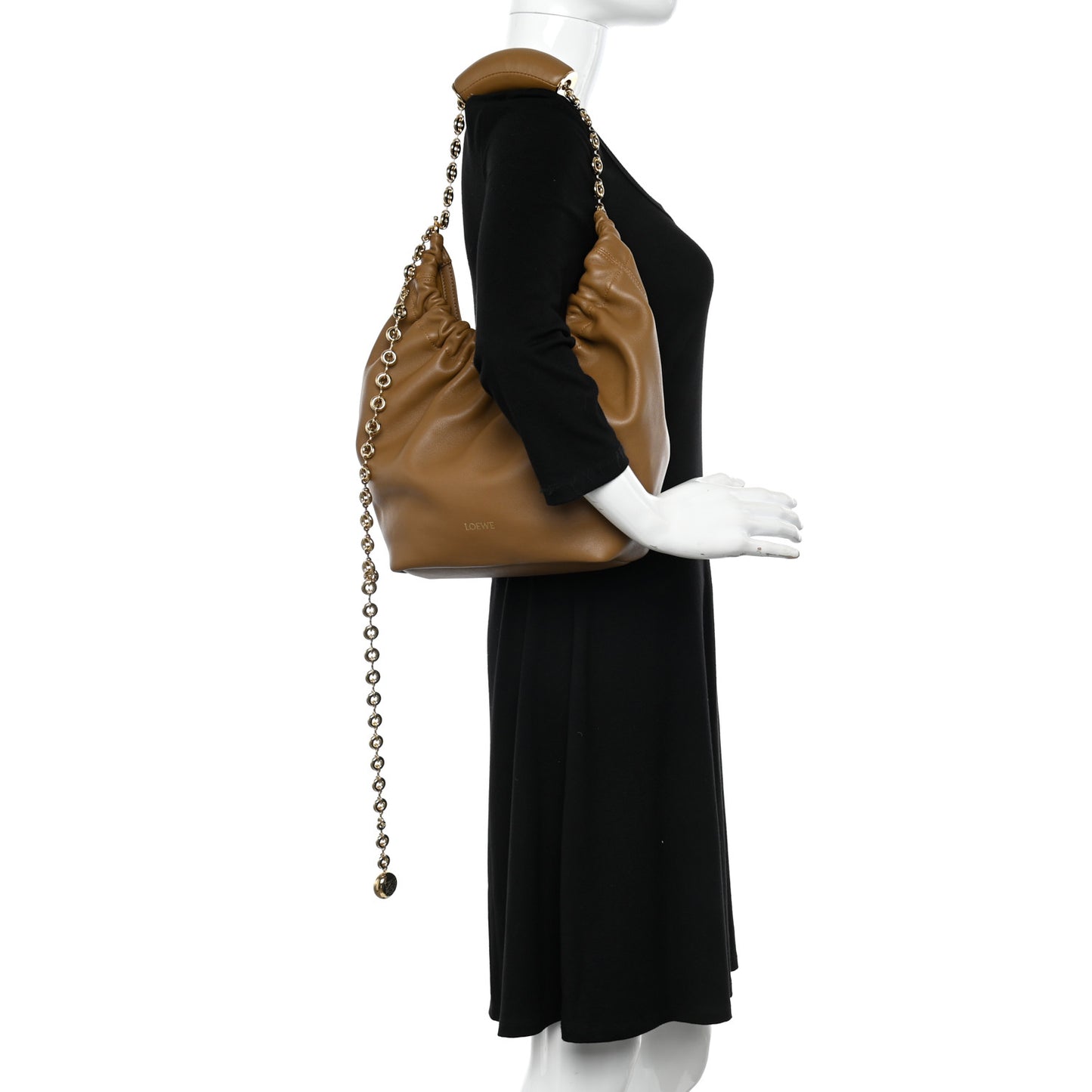 Nappa Small Squeeze Bag Oak