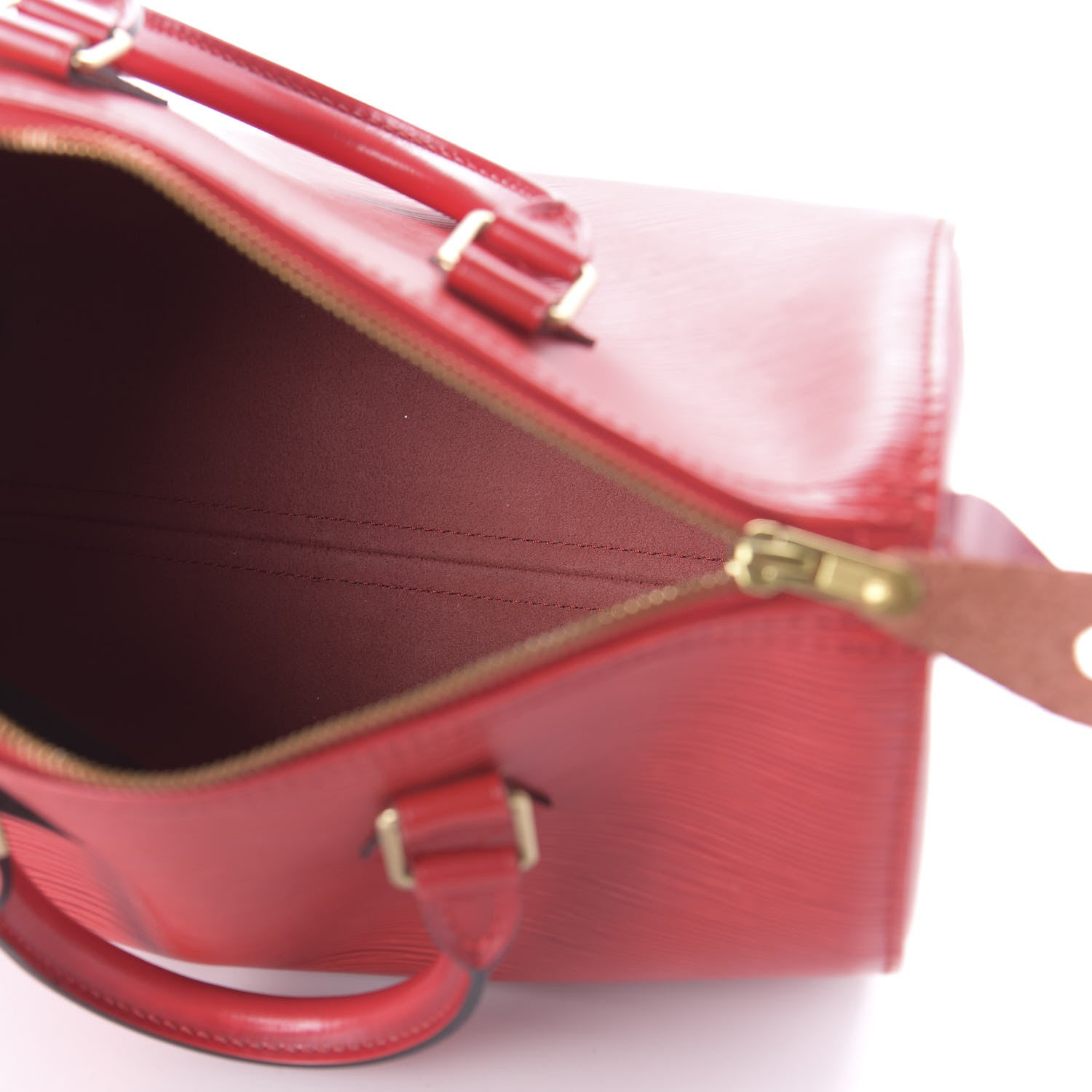 Louis Vuitton Epi Speedy 25 Castillan Red 5 of 11