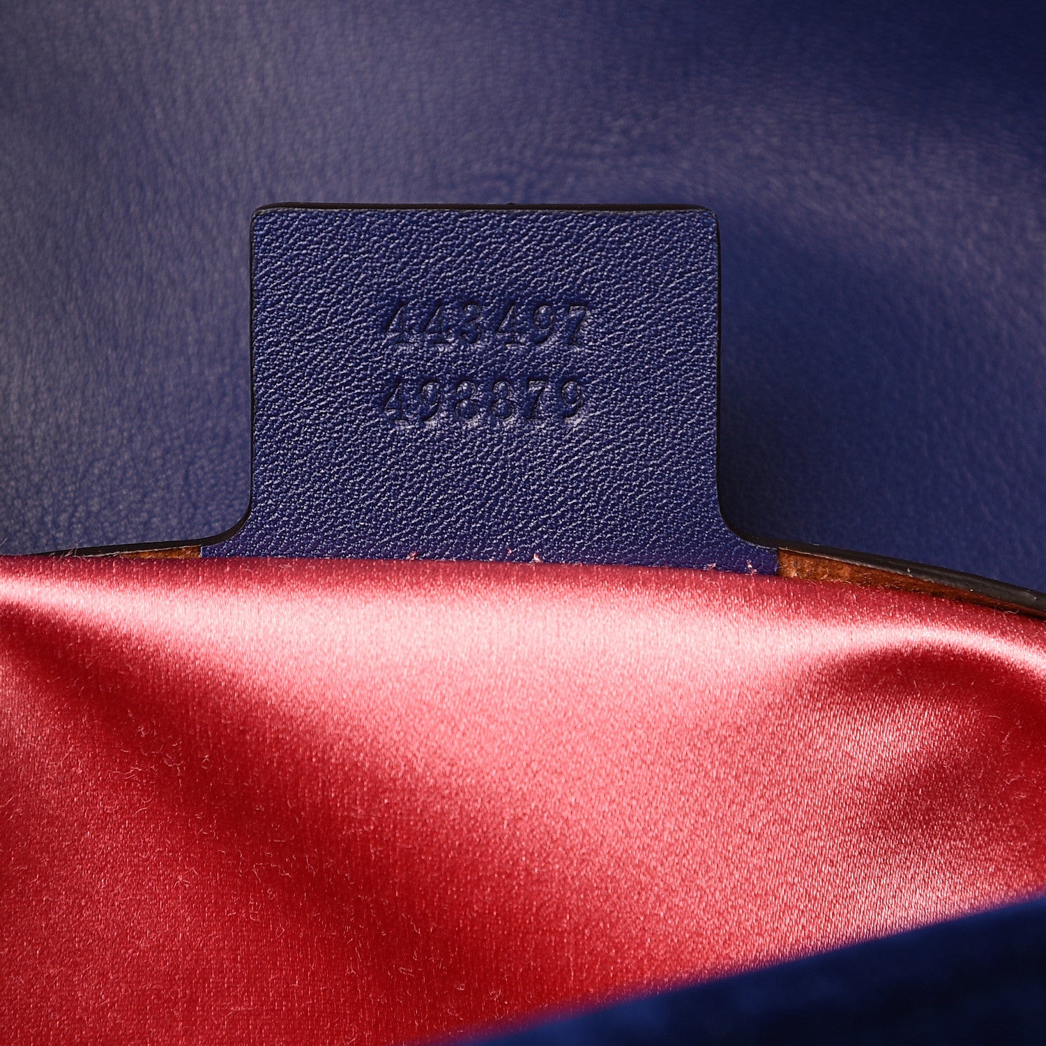 Gucci Velvet Matelasse Deer Embroidered Small GG Marmont Shoulder Bag Cobalt 6 of 9