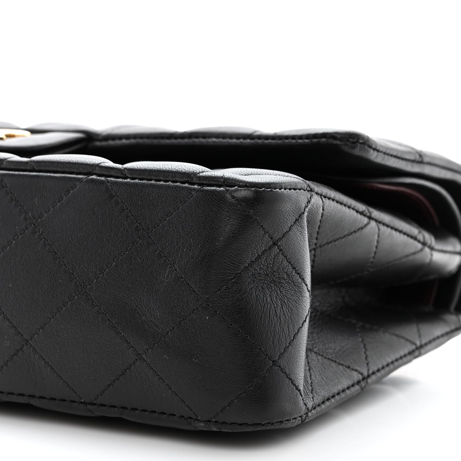 Chanel Lambskin Quilted Medium Double Flap Black 10 of 13