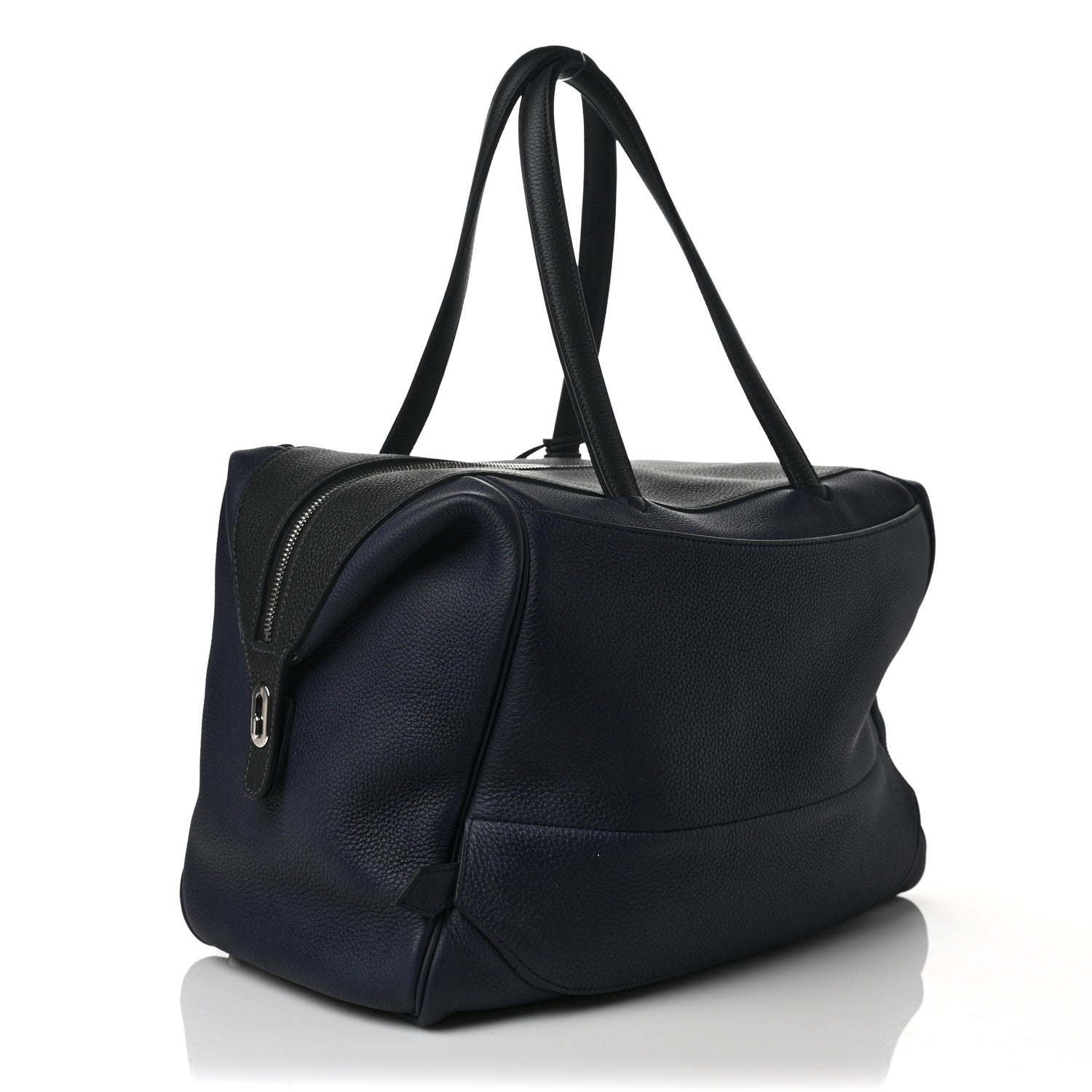 Hermes Togo Wallago Cabine 35 Bleu Nuit Black 2 of 7