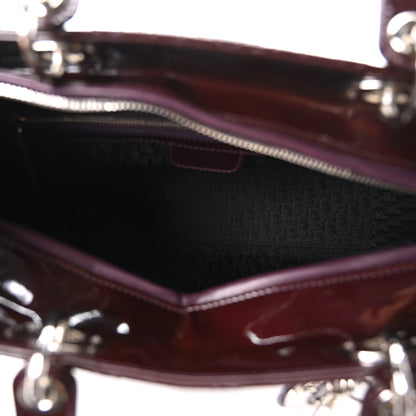 Christian Dior Patent Cannage Large Lady Dior Burgundy 5 of 10
