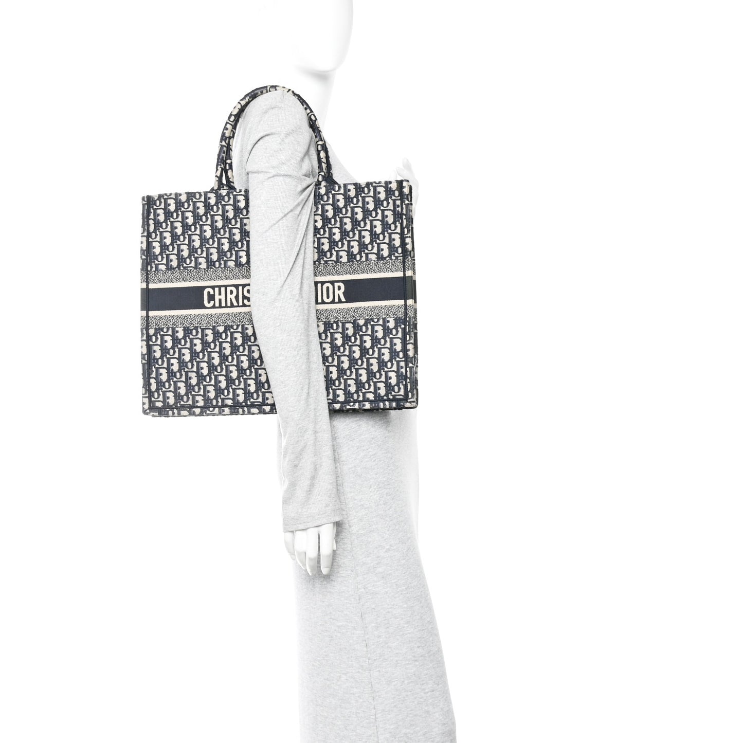 Oblique Large Book Tote Blue Multicolor