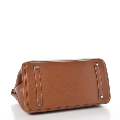 Hermes Taurillon Clemence Birkin 35 Gold 4 of 43