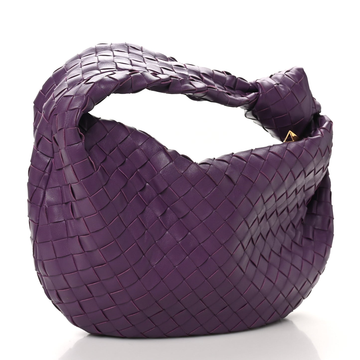 Nappa Intrecciato Teen Jodie Hobo Eggplant