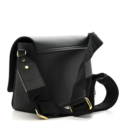 Burberry Coated Canvas Calfskin Vintage Check Medium Note Crossbody Bag Black 3 of 10
