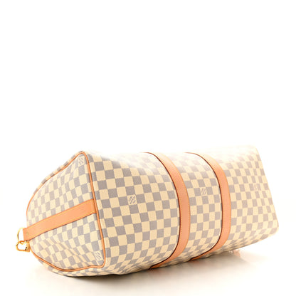 Louis Vuitton LOUIS VUITTON Damier Azur Keepall Bandouliere 45 3 of 12