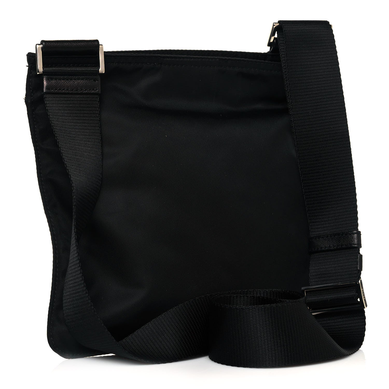 Prada Nylon Vela Flat Messenger Bag Black 3 of 10