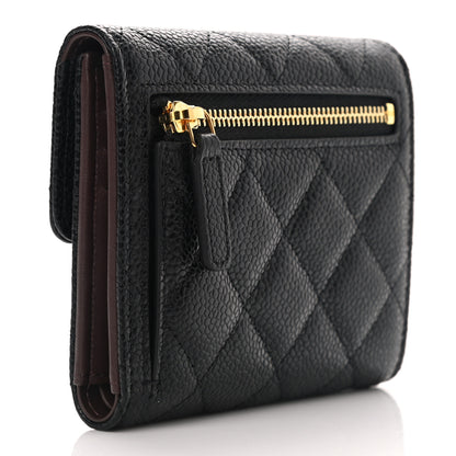 Chanel Caviar Quilted Compact Flap Wallet Black 3 of 10