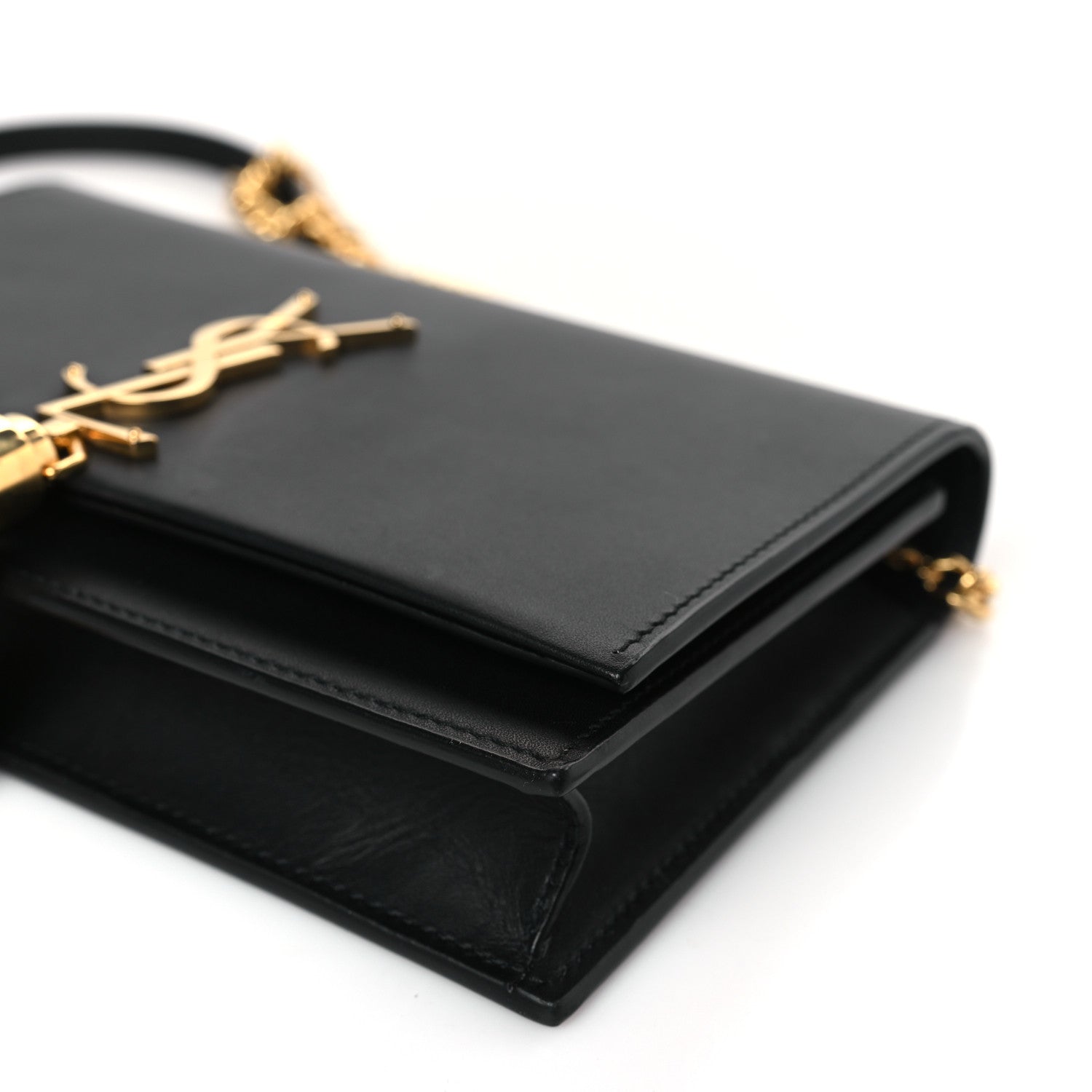 Saint Laurent Smooth Calfskin Medium Classic Monogram Kate Tassel Satchel Black 8 of 8