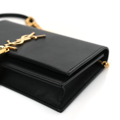 Saint Laurent Smooth Calfskin Medium Classic Monogram Kate Tassel Satchel Black 8 of 8