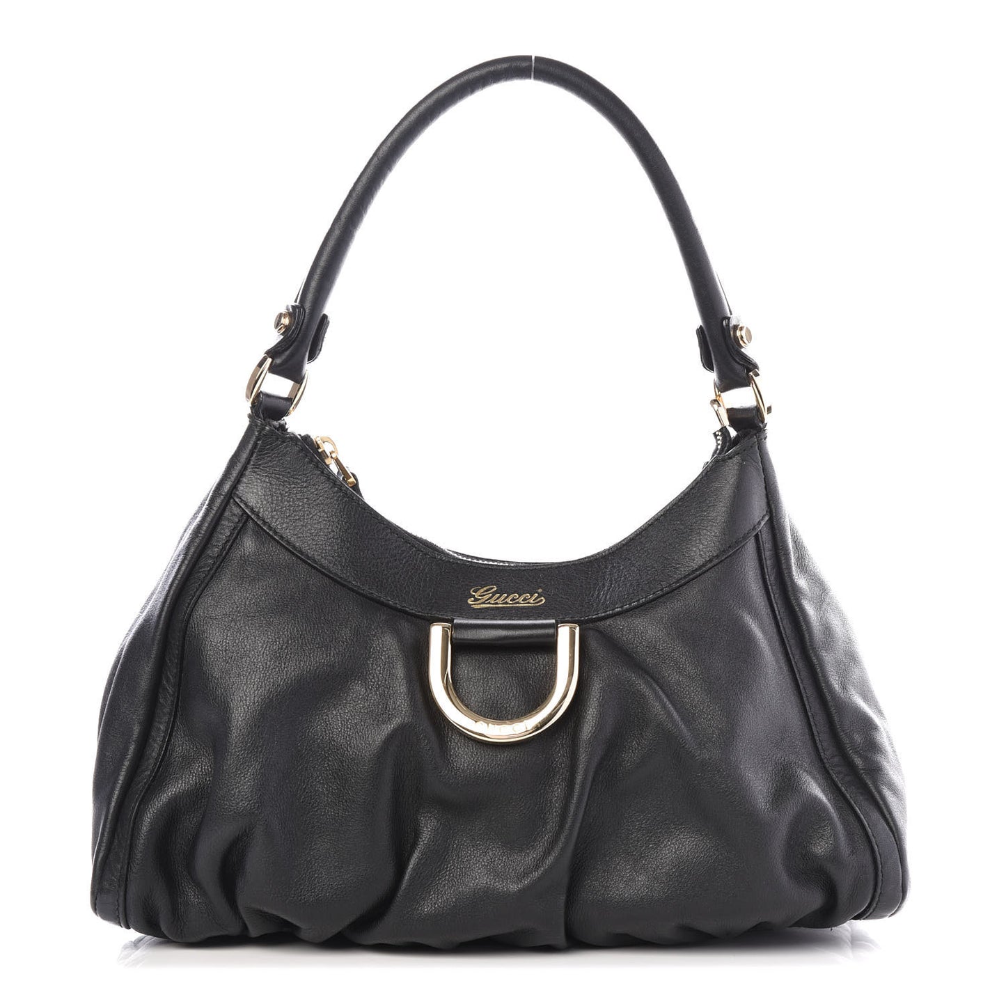 Calfskin Medium D Gold Ring Hobo