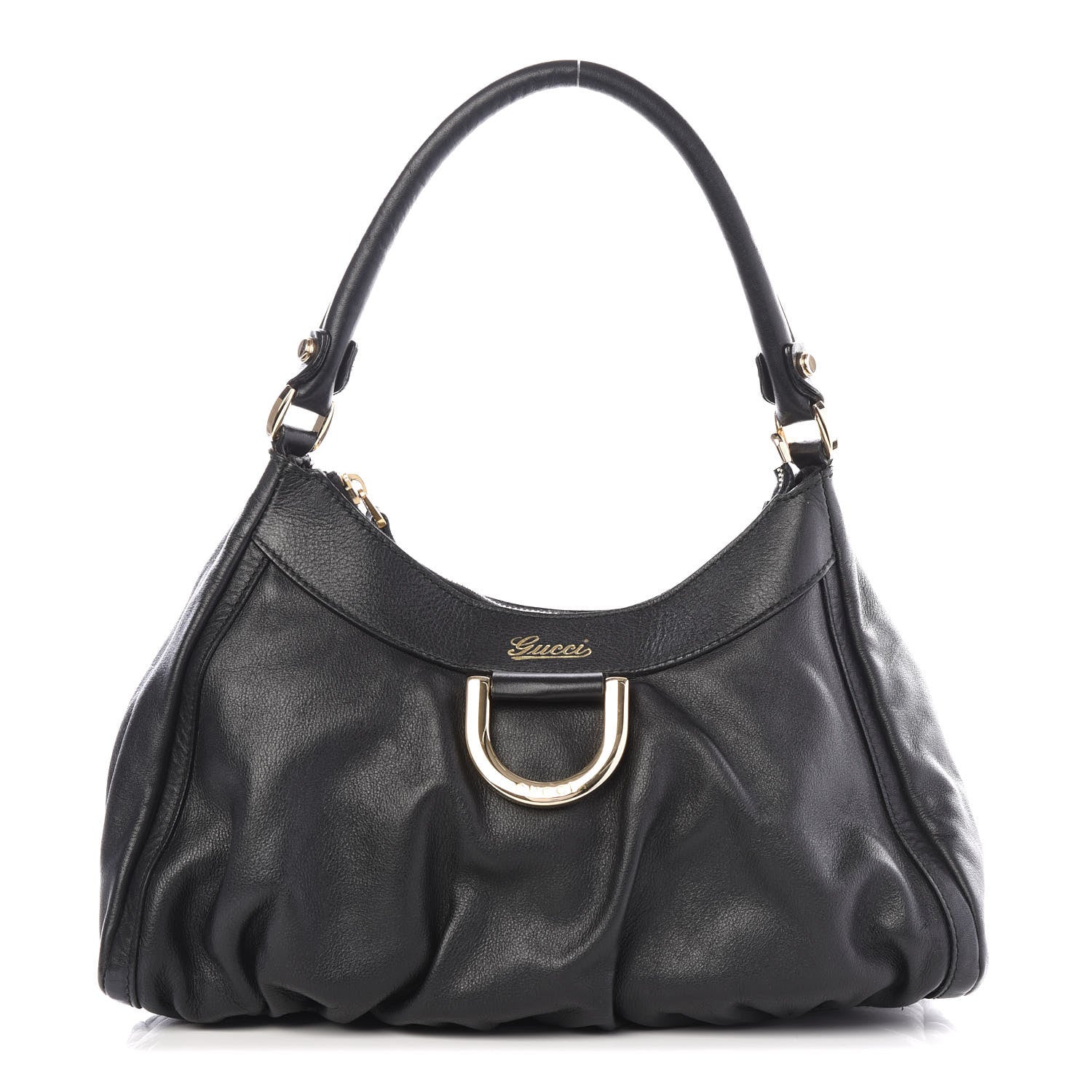 Gucci Calfskin Medium D Gold Ring Hobo 1 of 9