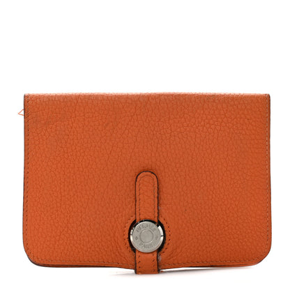 Hermes Togo Verso Dogon Compact Wallet Orange 1 of 9