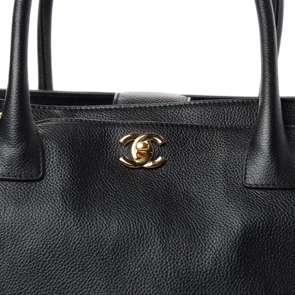 Chanel Calfskin Cerf Executive Shopper Tote Black 10 of 10