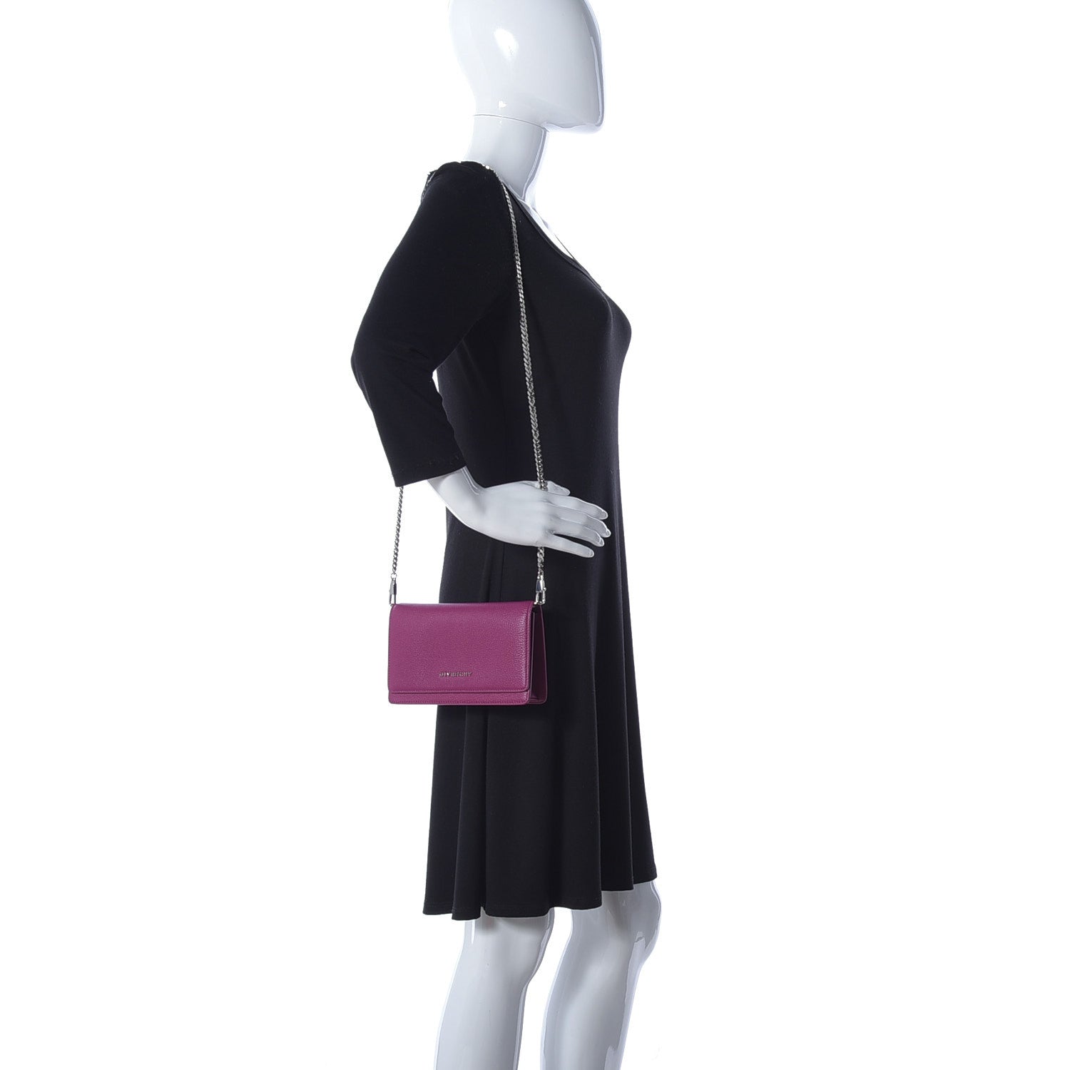 Givenchy Sugar Goatskin Pandora Chain Wallet Orchid Purple 2 of 8