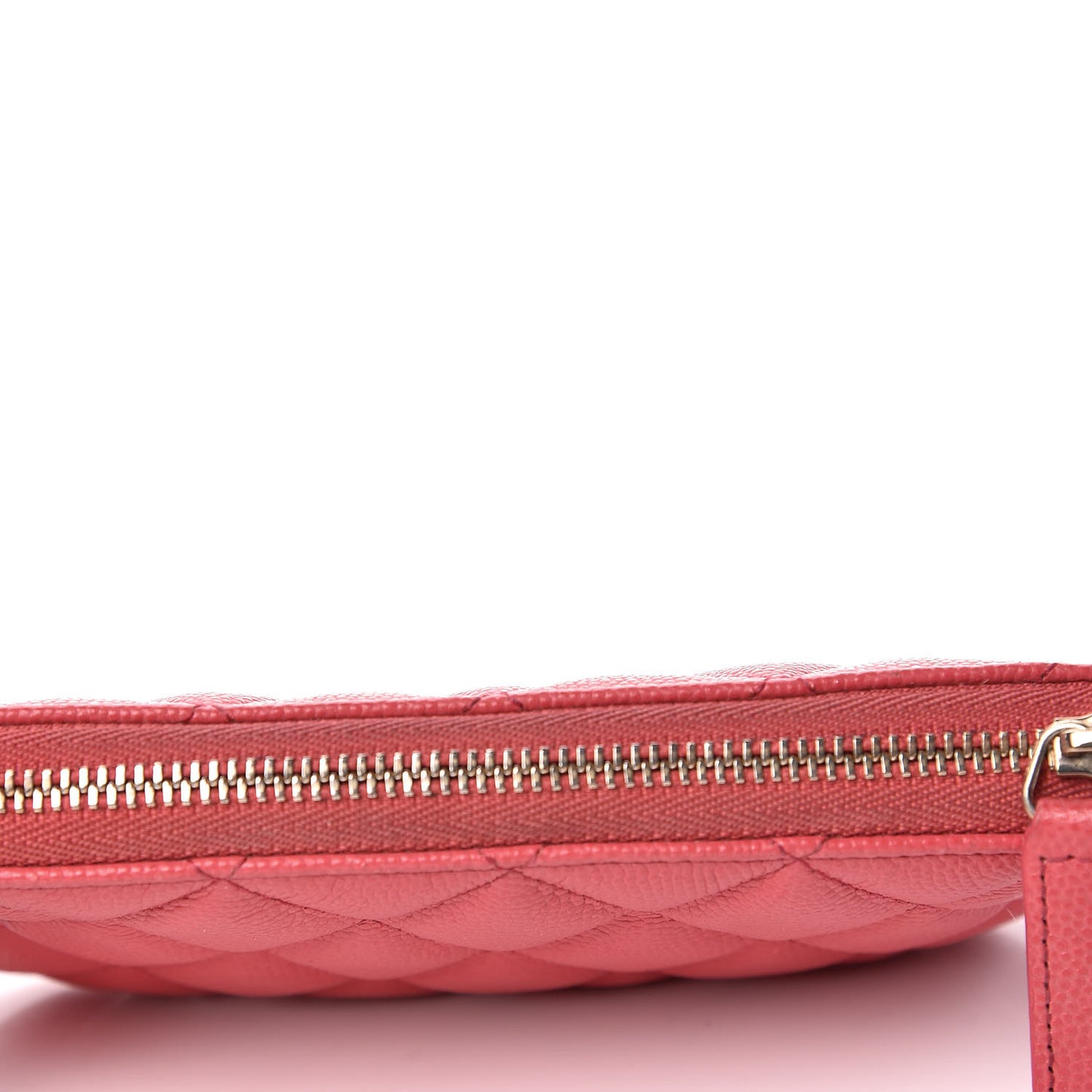 Caviar Quilted Small Cosmetic Case Pink