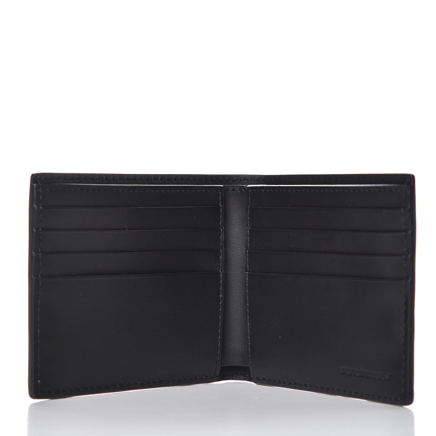 Calfskin Perforated Bi-Fold Wallet Black