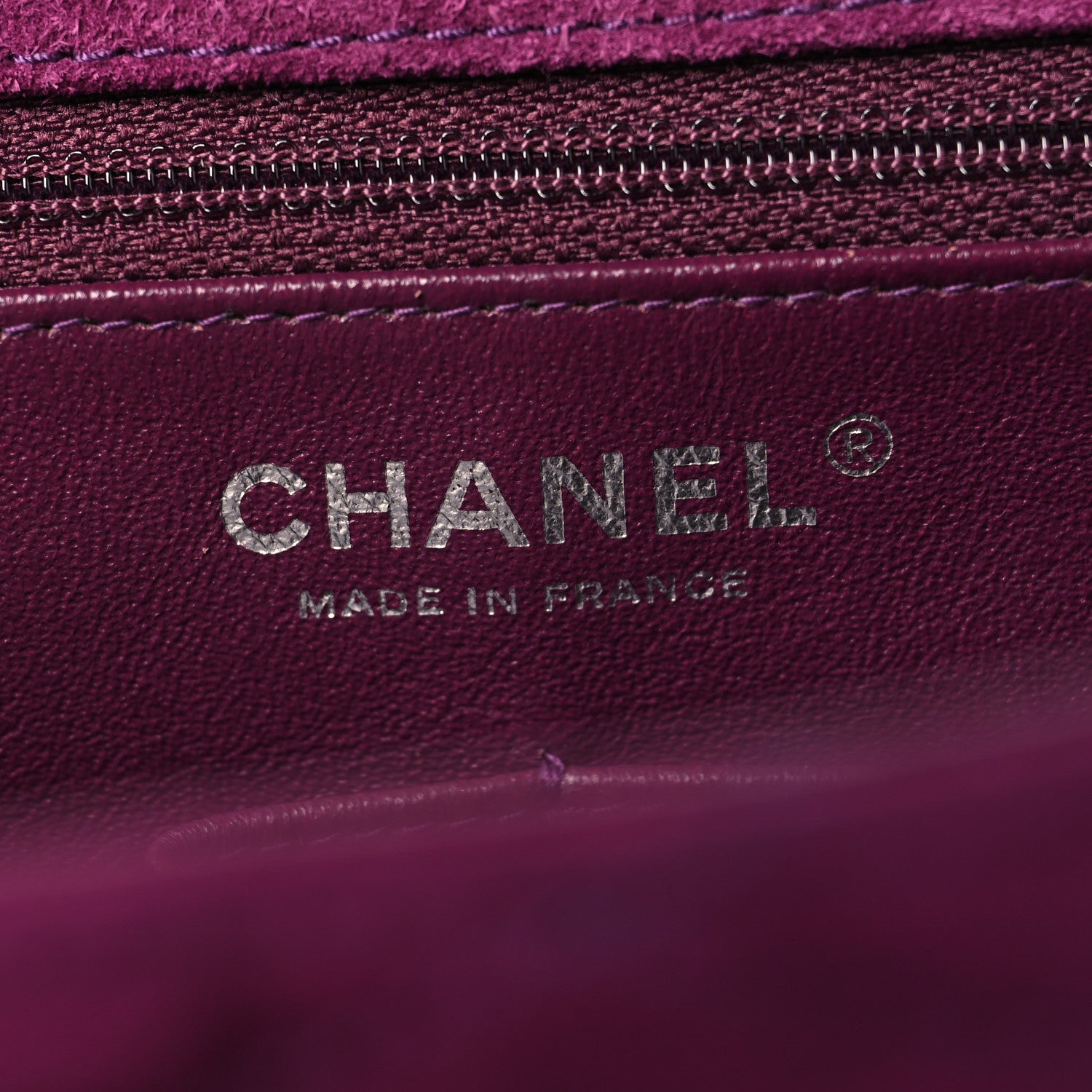 Chanel Suede Lambskin Scallop Quilted Medium Pagoda Flap Purple 6 of 12