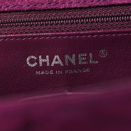 Chanel Suede Lambskin Scallop Quilted Medium Pagoda Flap Purple 6 of 12