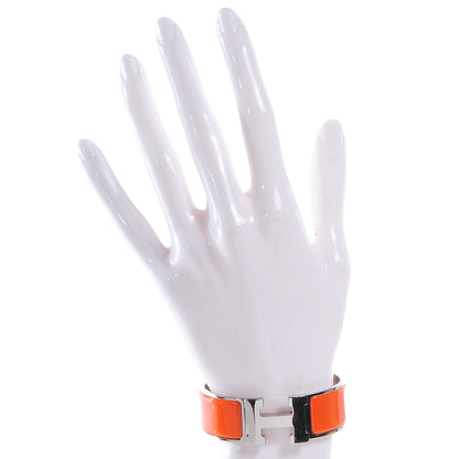 Hermes Enamel Wide Clic Clac H Bracelet PM Orange 2 of 5