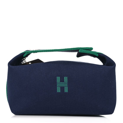Hermes Canvas Small Bride-A-Brac Pouch Marine 1 of 9