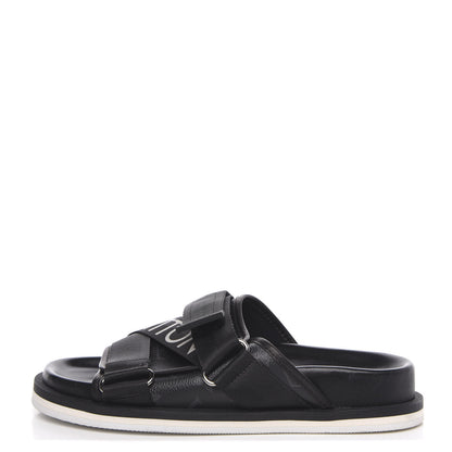 Louis Vuitton Monogram Eclipse Mens Honolulu Mules 5 Black 1 of 7