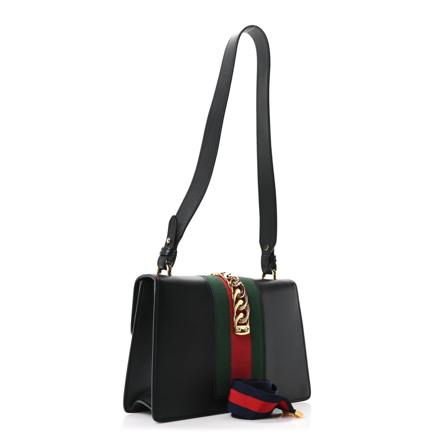 Calfskin Small Sylvie Shoulder Bag Black