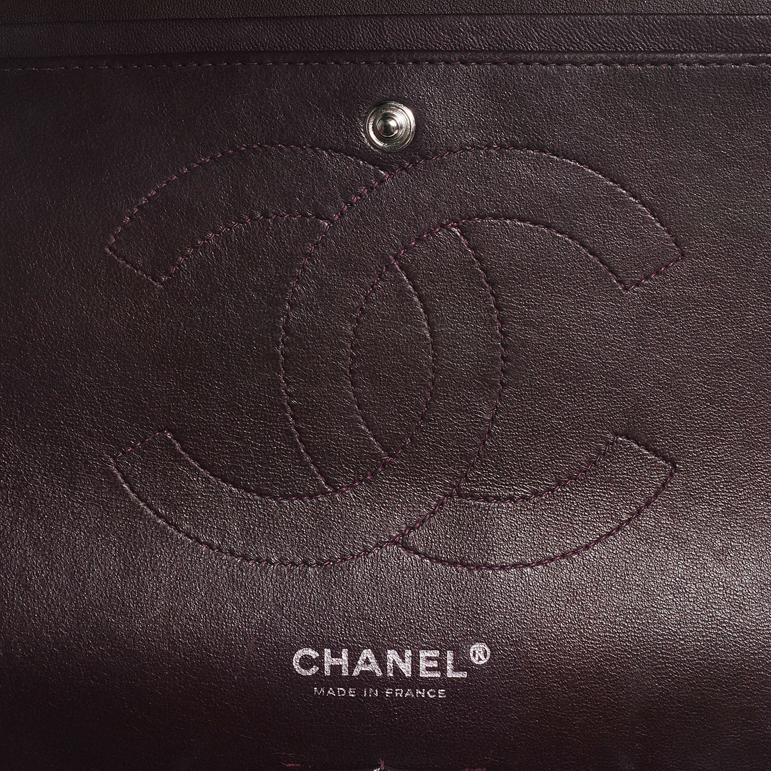 Chanel Lambskin Quilted Jumbo Double Flap Dark Plum 7 of 8