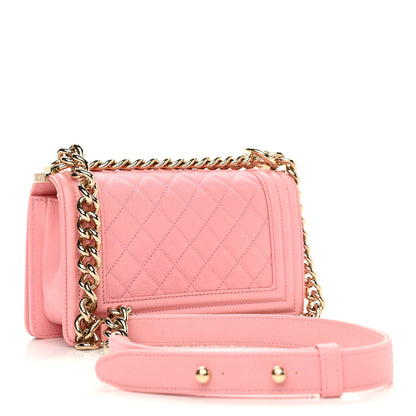 Chanel Caviar Quilted Small Boy Flap Pink 3 of 10