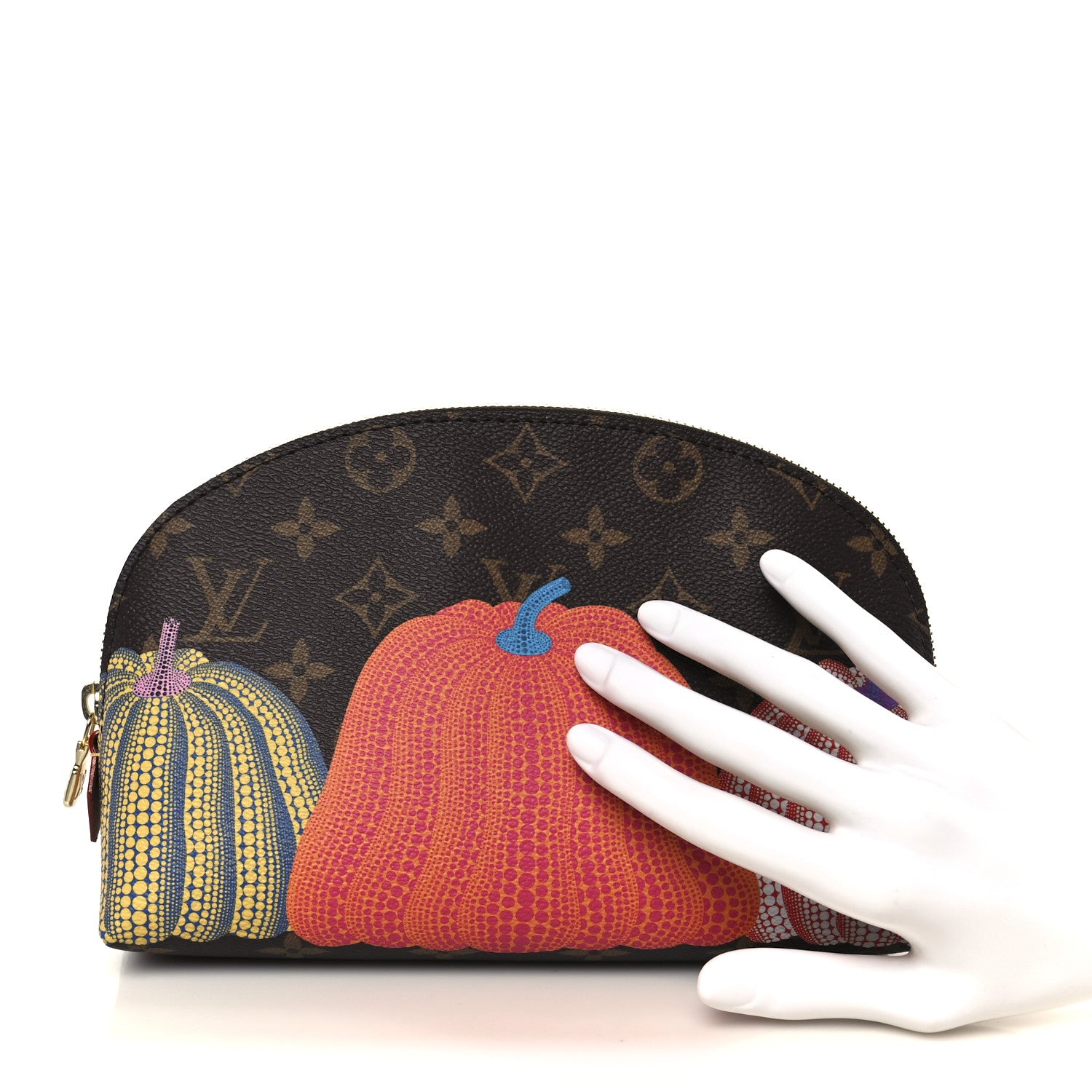 Louis Vuitton LV X YK Monogram Printed Kusama Pumpkin Cosmetic