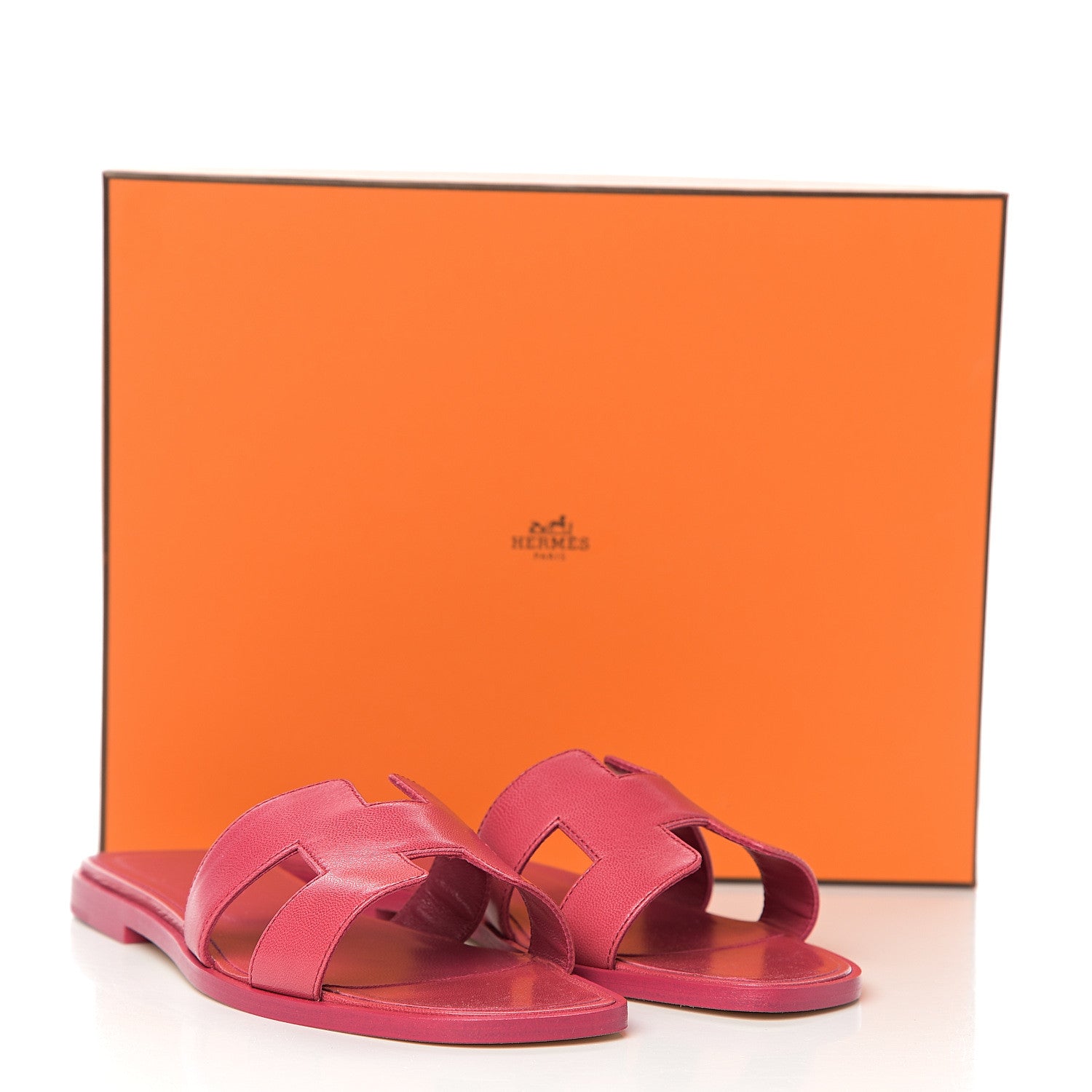 Hermes Chevre Oran Sandals 37 Rouge Azalee 11 of 11