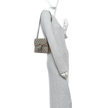 Gucci GG Supreme Monogram Mini Dionysus Shoulder Bag Taupe 3 of 11