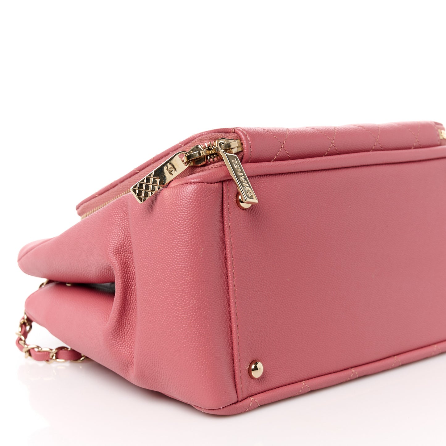 Caviar Quilted Small Business Affinity Shopping Bag Pink