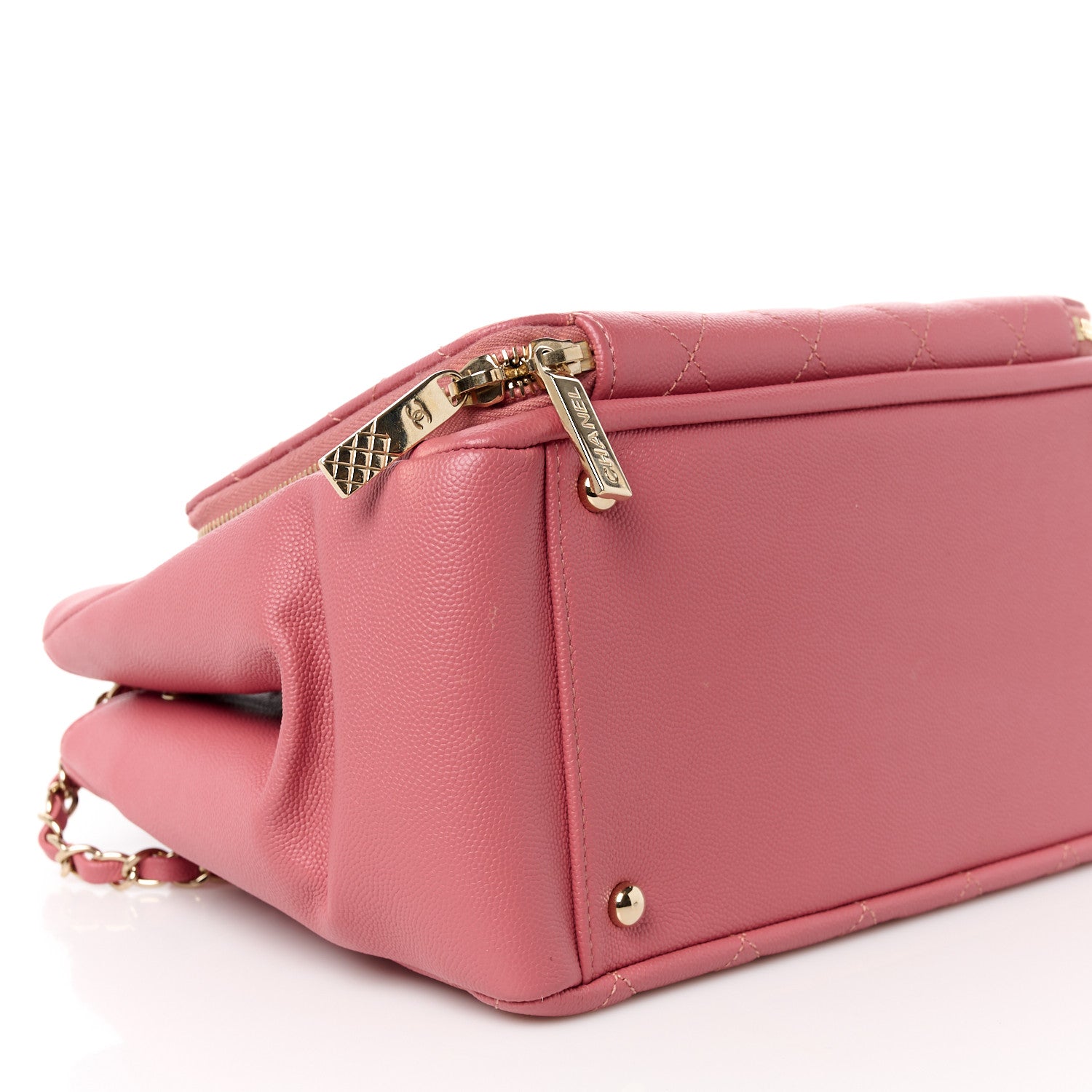 Chanel Caviar Quilted Small Business Affinity Shopping Bag Pink 10 of 12