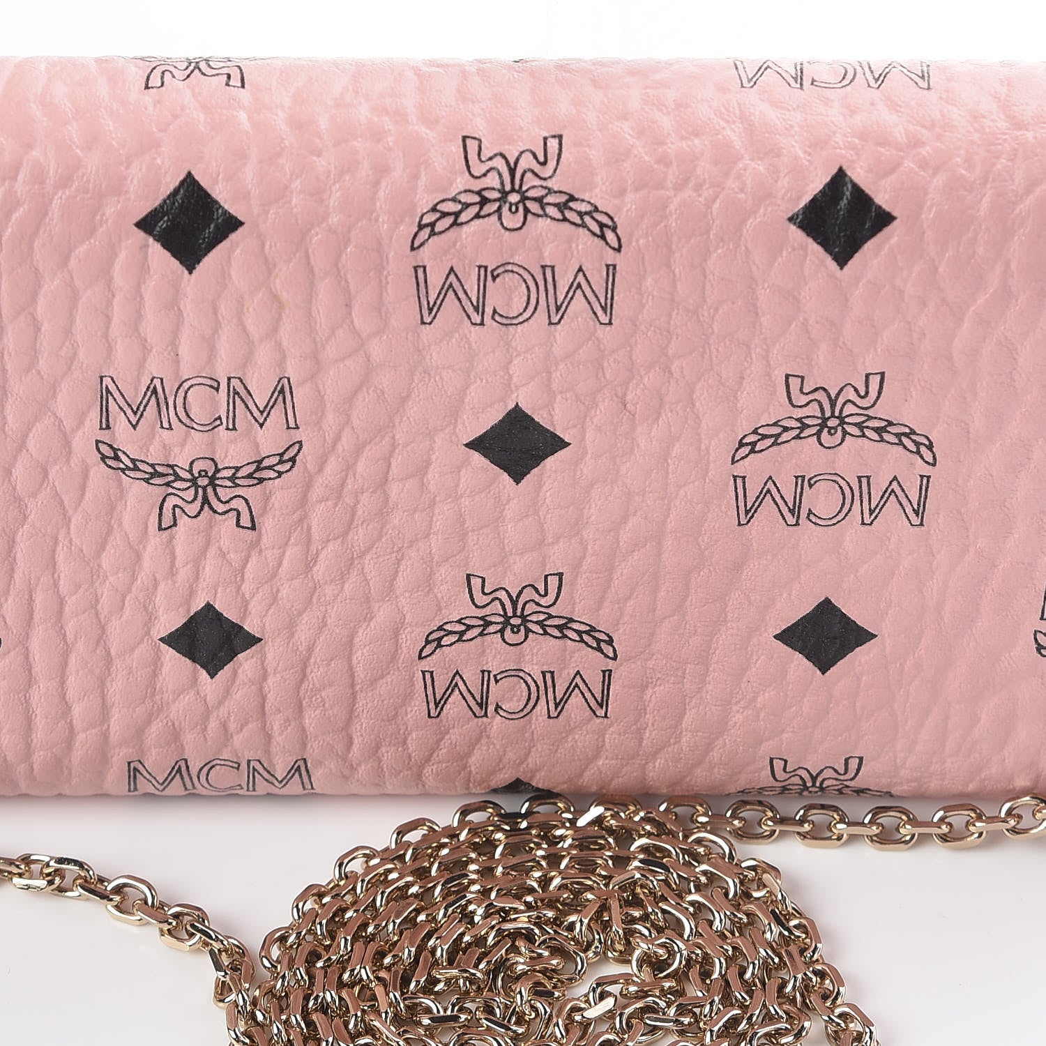 MCM Visetos Large Patricia Wallet On Chain Soft Pink 10 of 11