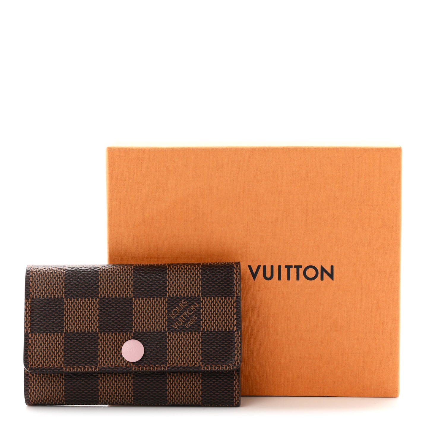 Damier Ebene Multicles 6 Key Holder Rose Ballerine Rose Ballerine