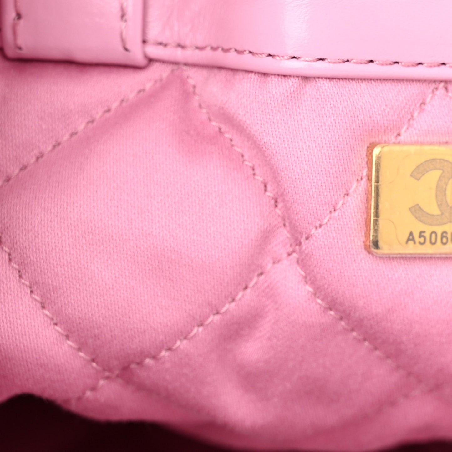 Shiny Calfskin Quilted Chanel 22 Backpack Lilac