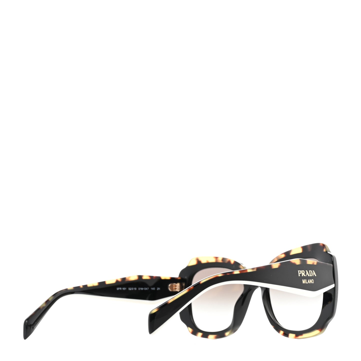 Acetate Square Sunglasses SPR 16Y Black Havana