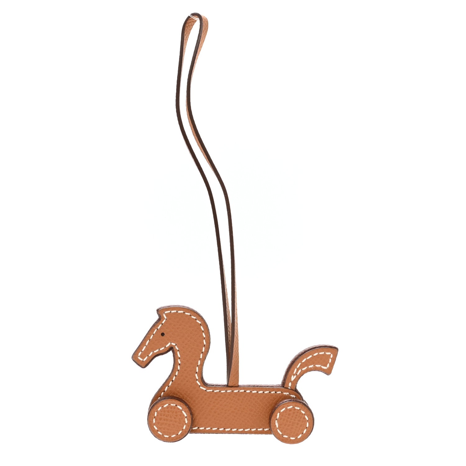 Hermes Epsom Cheval A Roulettes Bag Charm Gold Terre 1 of 3