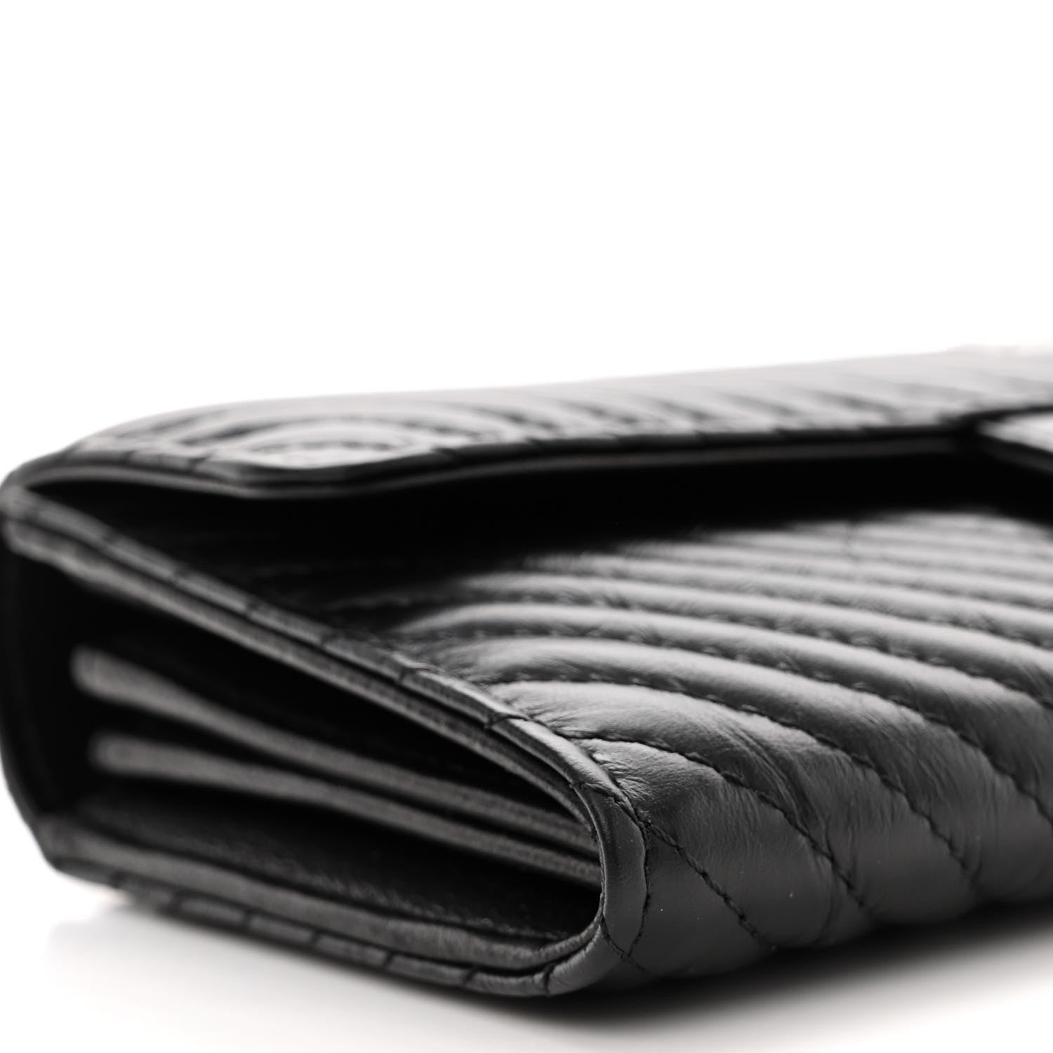 Chanel Aged Calfskin Quilted Large Reissue Gusset Flap Wallet So Black 8 of 10