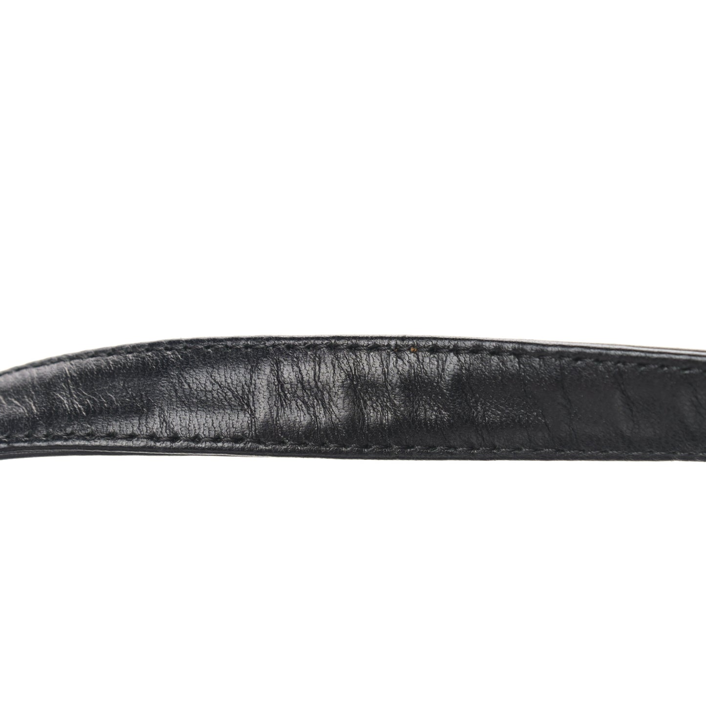 Nappa Logo Embossed Baguette Black